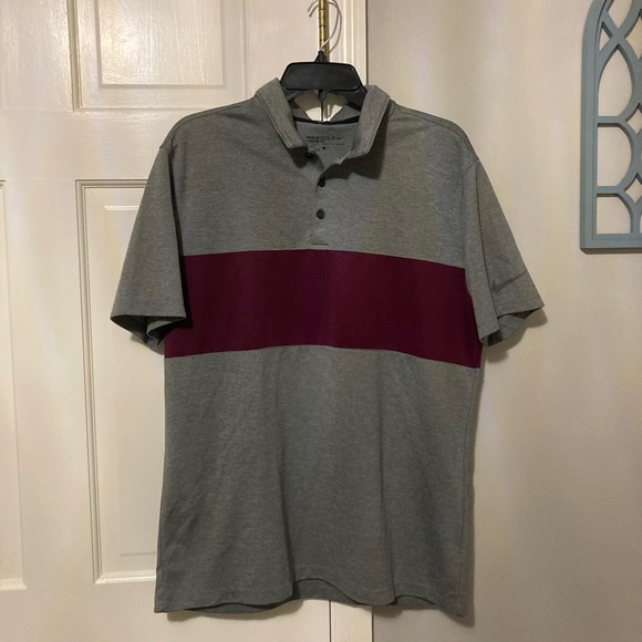 Nike Other - Nike Gray Polo with Maroon Stripe